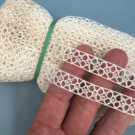 Wholesale Vintage French Lace Trim – 30m – Le Puy-en-Velay Cotton Lace - Bobbins&Needles