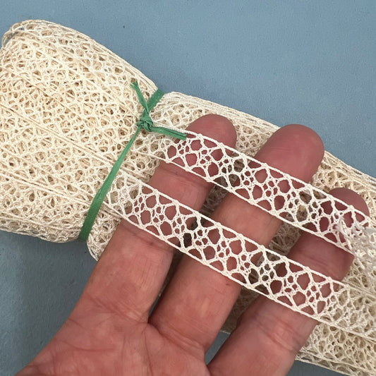 Wholesale Vintage French Lace Trim – 30m – Le Puy-en-Velay Cotton Lace - Bobbins&Needles