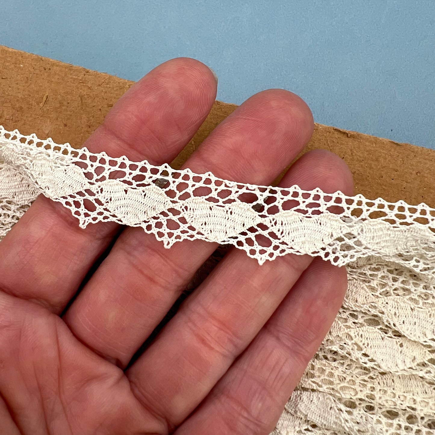 Wholesale Vintage French Lace Trim – 33m – Le Puy-en-Velay Cotton Lace