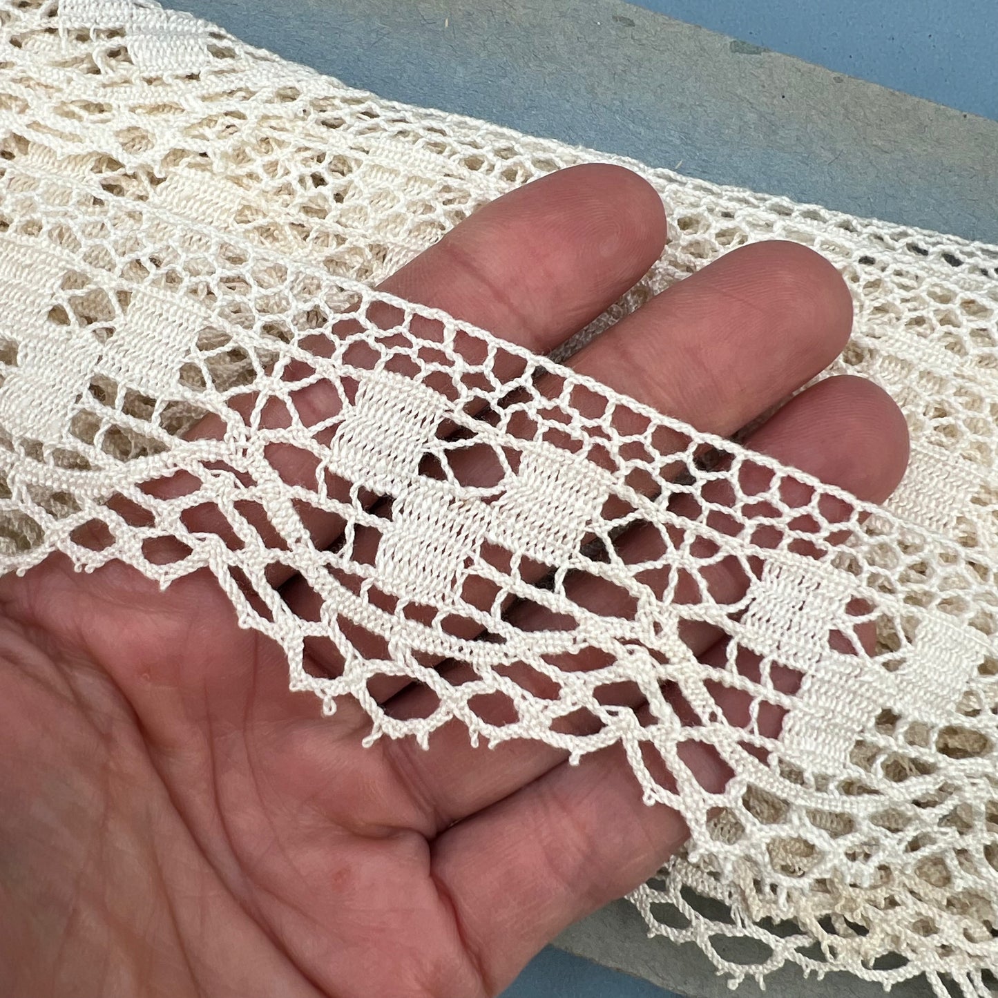 Wholesale Vintage French Lace Trim – 13m – Le Puy-en-Velay Cotton Lace