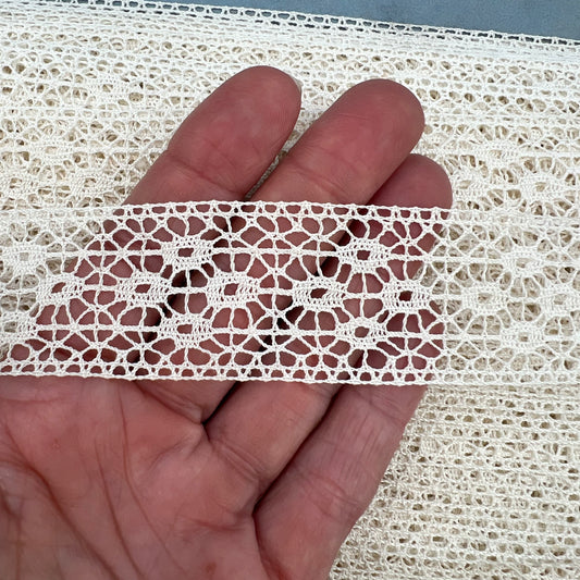 Wholesale Vintage French Lace Trim – 33m – Le Puy-en-Velay Cotton Lace - Bobbins&Needles