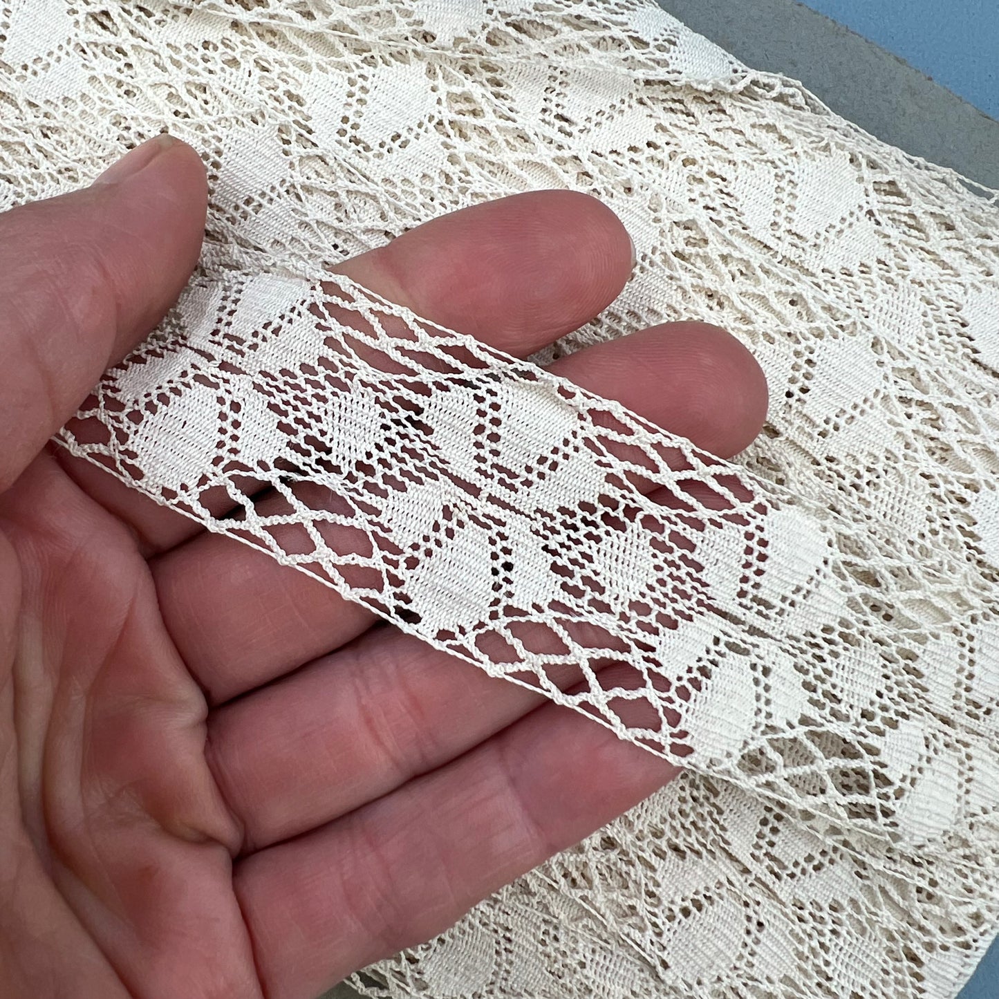 Wholesale Vintage French Lace Trim – 33m – Le Puy-en-Velay Cotton Lace