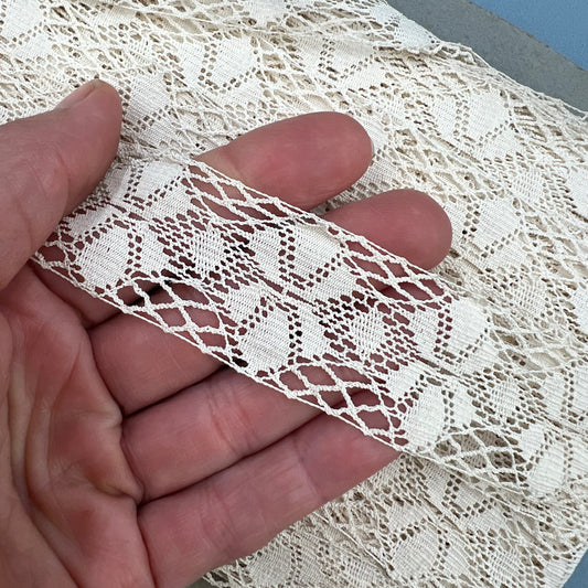 Wholesale Vintage French Lace Trim – 33m – Le Puy-en-Velay Cotton Lace - Bobbins&Needles