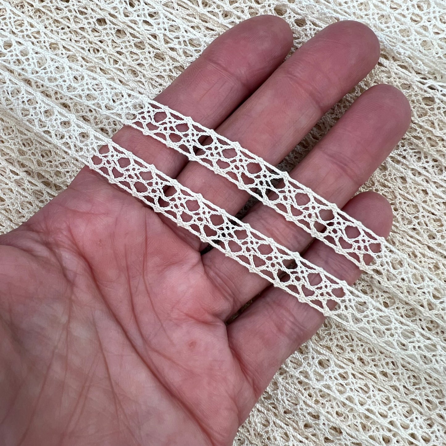 Wholesale Vintage French Lace Trim – 140m – Le Puy-en-Velay Cotton Lace