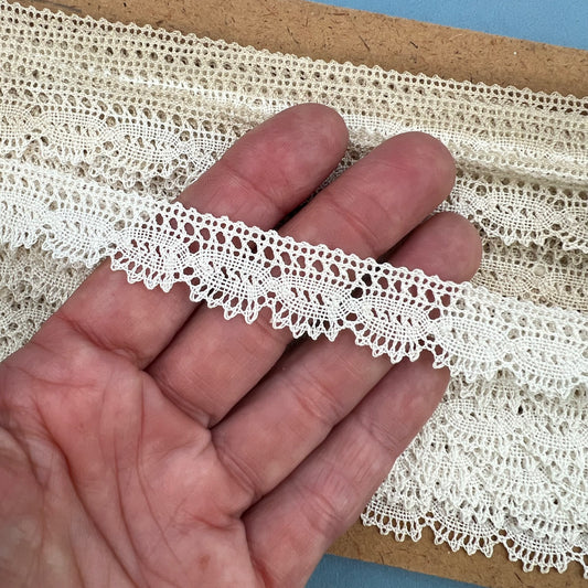 Wholesale Vintage French Lace Trim – 14m – Le Puy-en-Velay Cotton Lace - Bobbins&Needles