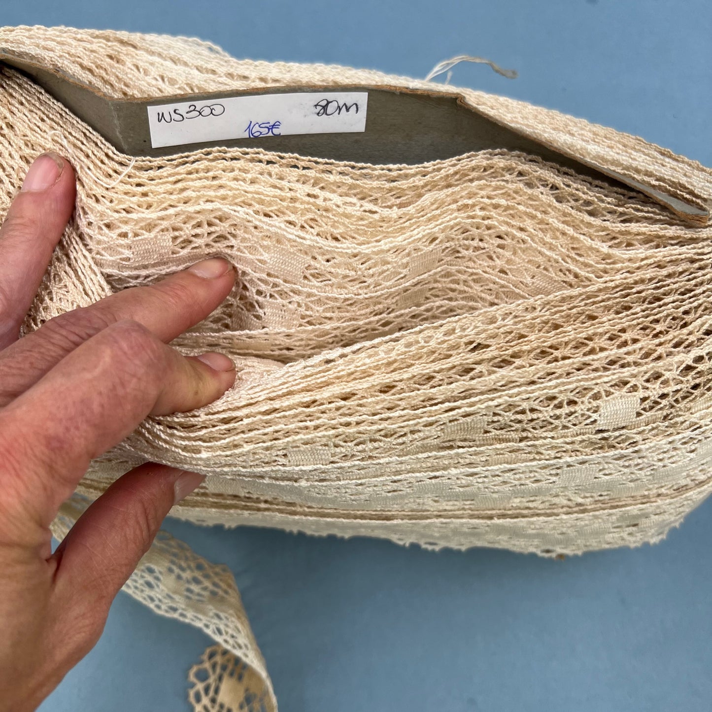Wholesale Vintage French Lace Trim – 80m – Le Puy-en-Velay Cotton Lace