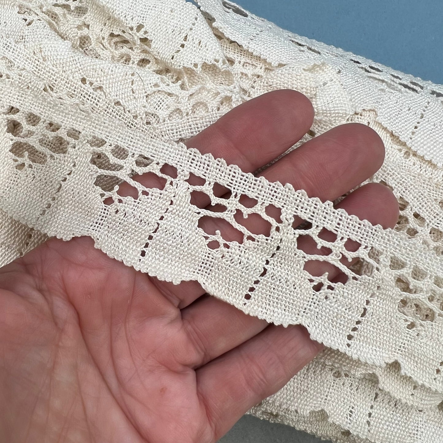 Wholesale Vintage French Lace Trim – 42m – Le Puy-en-Velay Cotton Lace