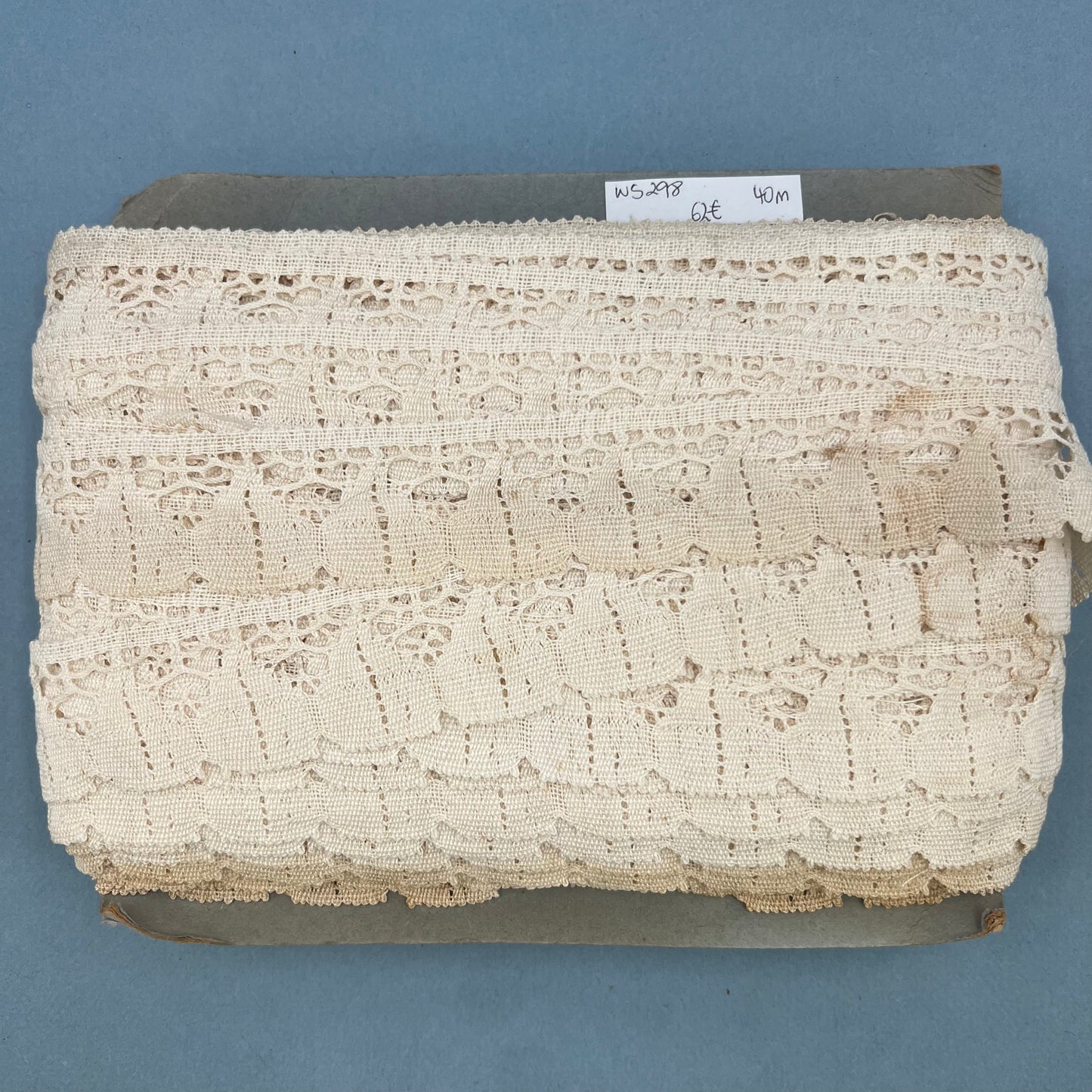 Wholesale Vintage French Lace Trim – 40m – Le Puy-en-Velay Cotton Lace