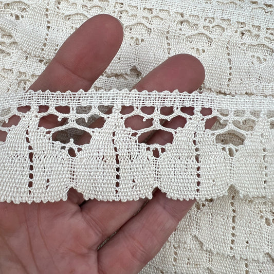 Wholesale Vintage French Lace Trim – 40m – Le Puy-en-Velay Cotton Lace - Bobbins&Needles
