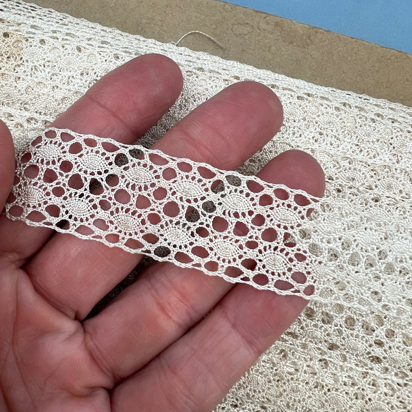 Wholesale Vintage French Lace Trim – 85m – Le Puy-en-Velay Cotton Lace