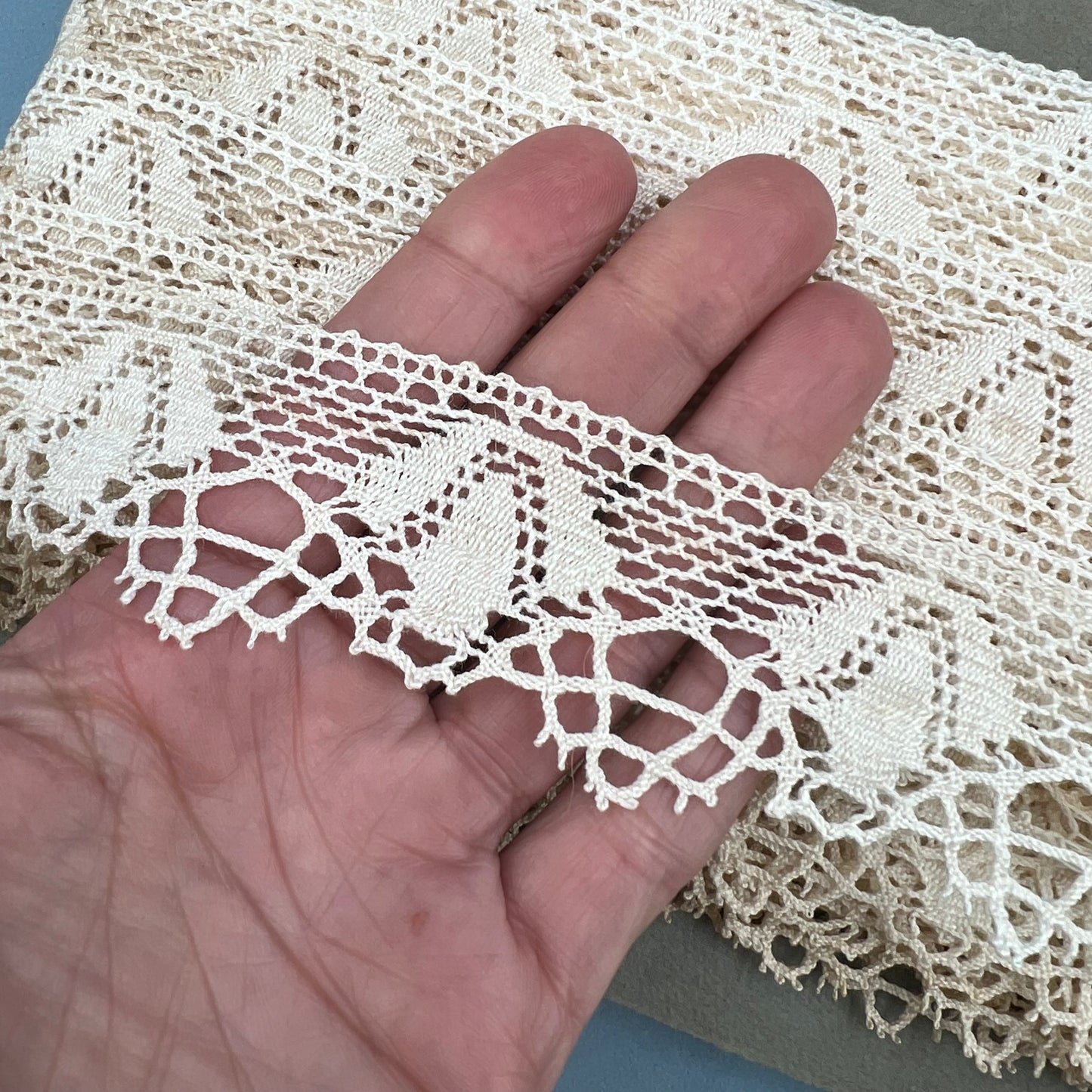 Wholesale Vintage French Lace Trim – 23m – Le Puy-en-Velay Cotton Lace (Copy)