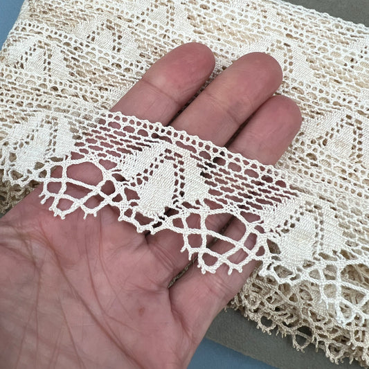 Wholesale Vintage French Lace Trim – 23m – Le Puy-en-Velay Cotton Lace (Copy) - Bobbins&Needles