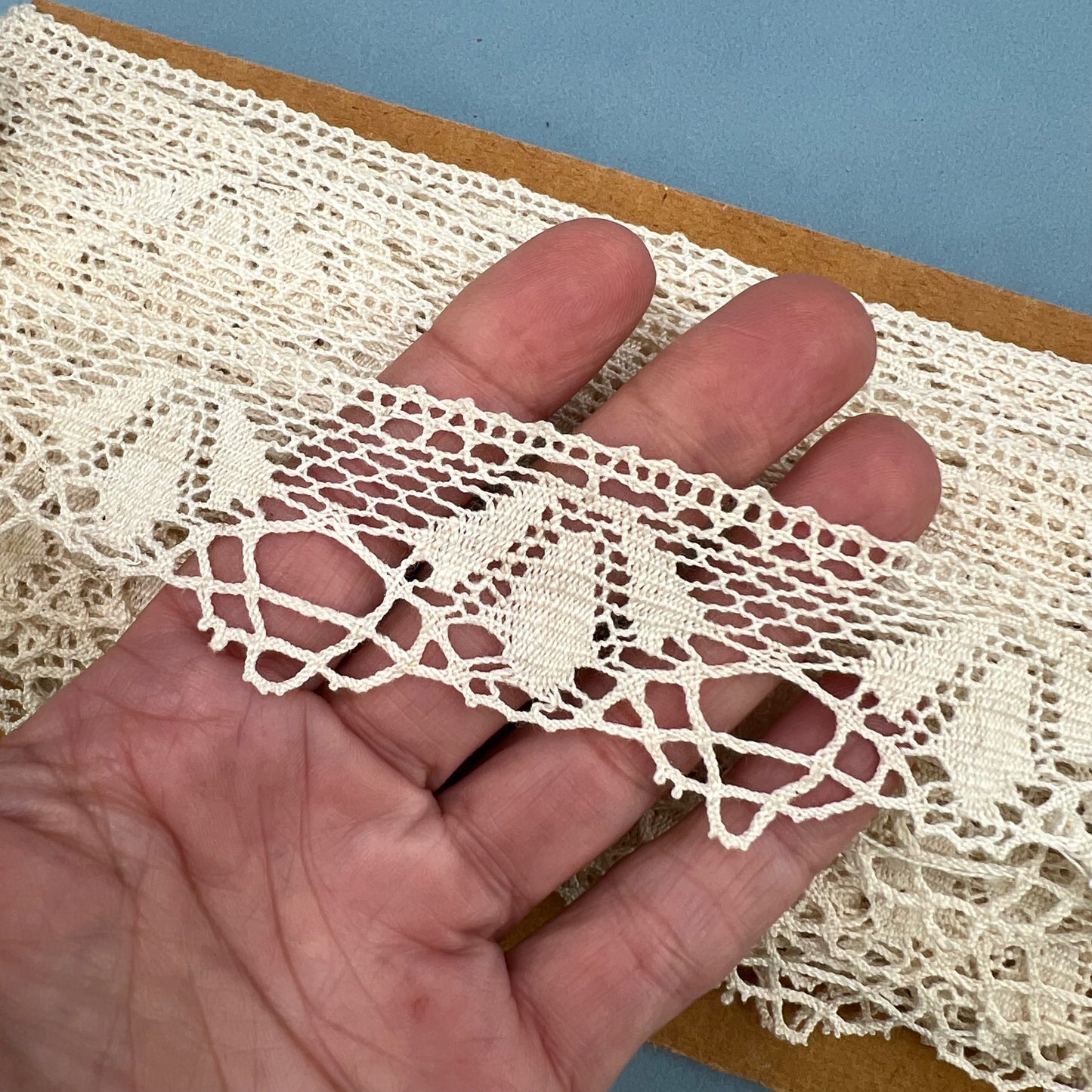 Wholesale Vintage French Lace Trim – 19m – Le Puy-en-Velay Cotton Lace