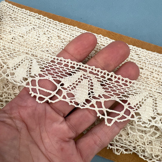 Wholesale Vintage French Lace Trim – 19m – Le Puy-en-Velay Cotton Lace - Bobbins&Needles