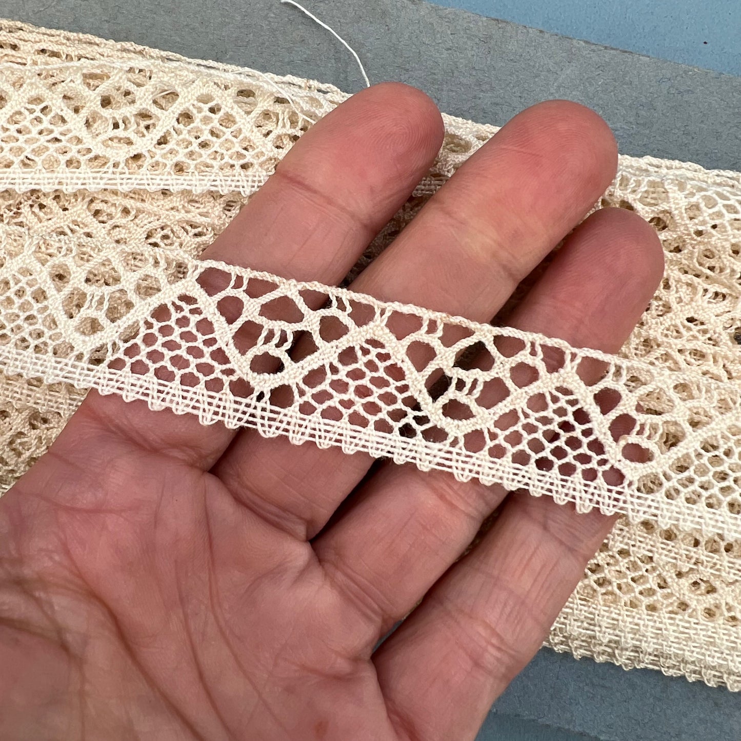 Wholesale Vintage French Lace Trim – 33m – Le Puy-en-Velay Cotton Lace