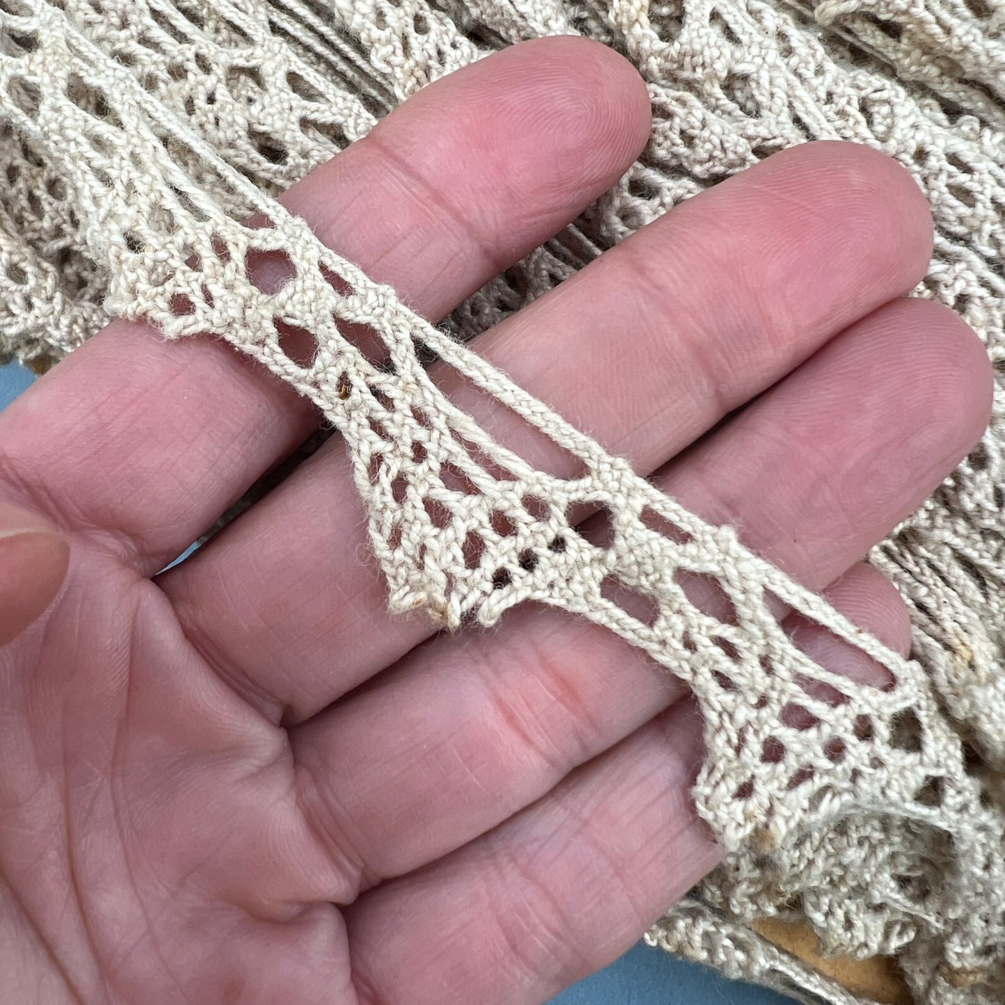 Wholesale Vintage French Lace Trim – 33m – Le Puy-en-Velay Cotton Lace