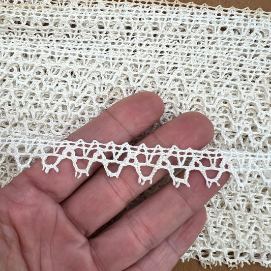 Wholesale Vintage French Lace Trim – 23m – Le Puy-en-Velay Cotton Lace - Bobbins&Needles
