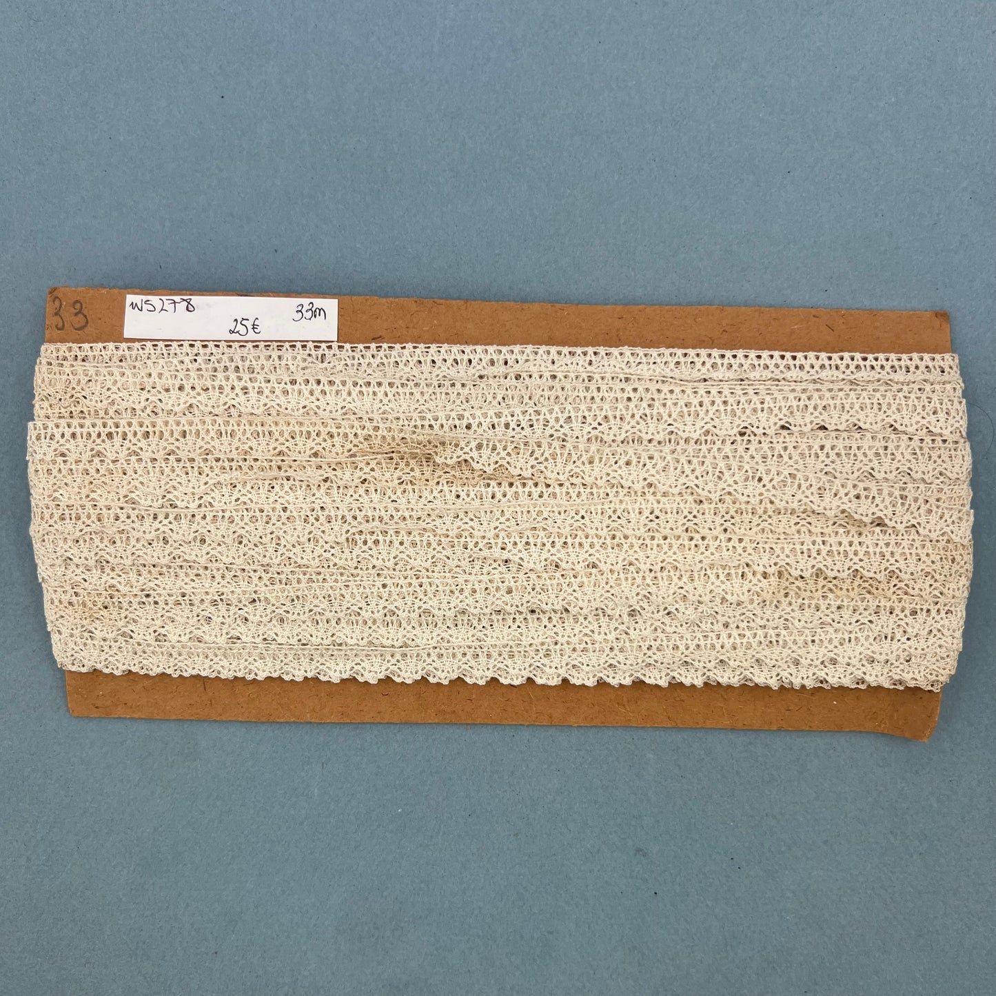 Wholesale Vintage French Lace Trim – 33m – Le Puy-en-Velay Cotton Lace