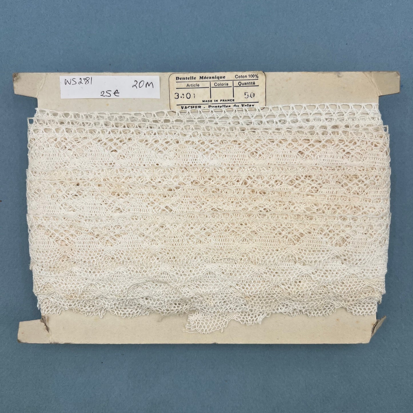 Wholesale Vintage French Lace Trim – 20m – Le Puy-en-Velay Cotton Lace