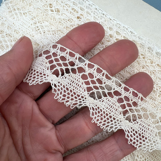 Wholesale Vintage French Lace Trim – 20m – Le Puy-en-Velay Cotton Lace - Bobbins&Needles