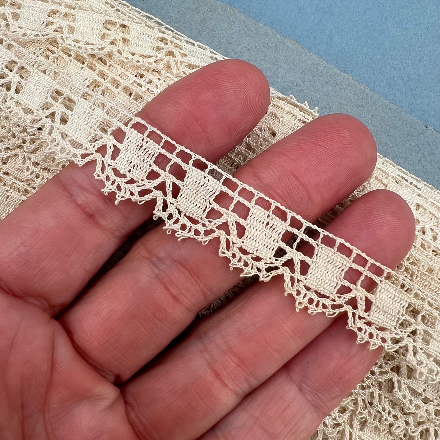 Wholesale Vintage French Lace Trim – 33m – Le Puy-en-Velay Cotton Lace