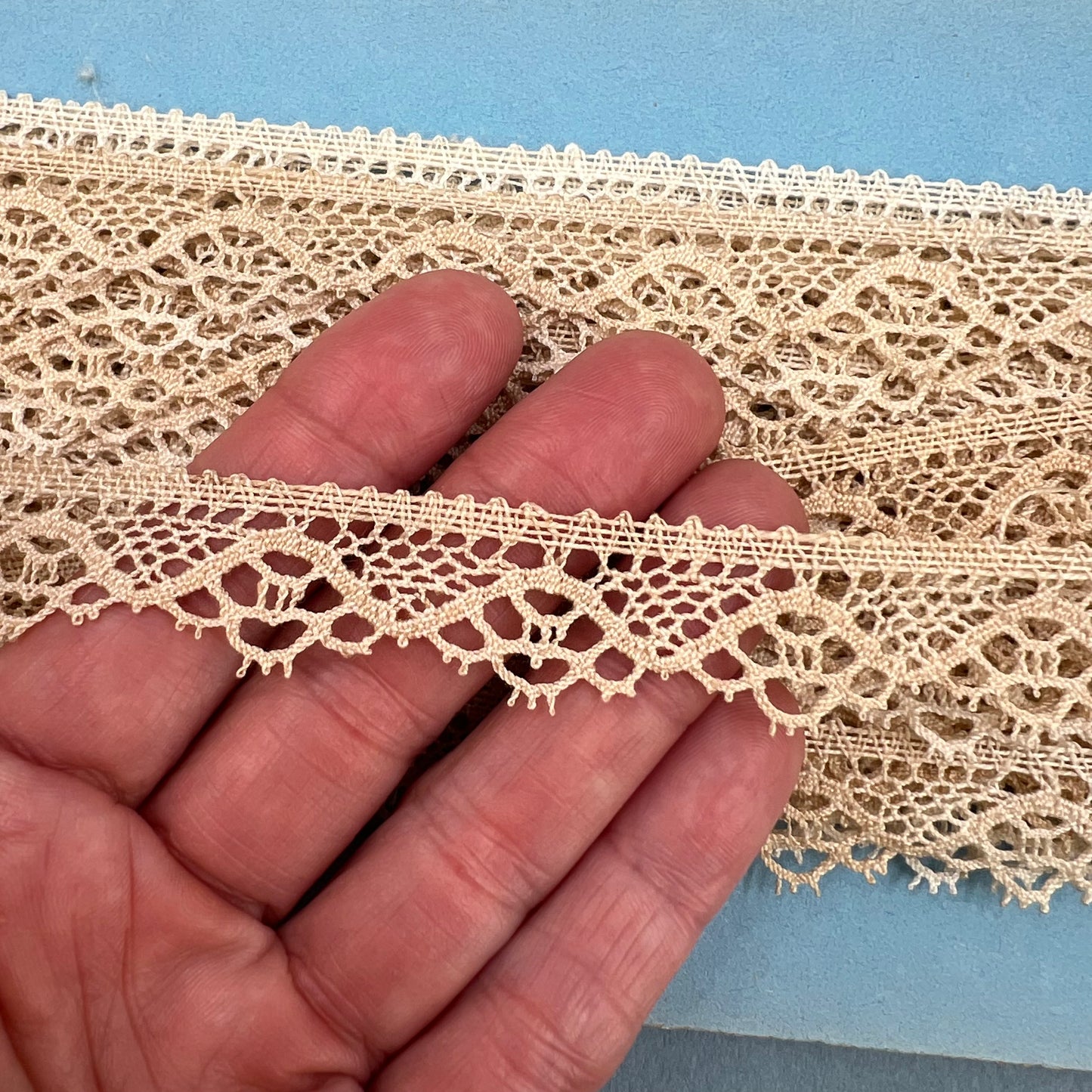 Wholesale Vintage French Lace Trim – 13m – Le Puy-en-Velay Cotton Lace