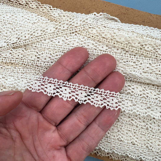 Wholesale Vintage French Lace Trim – 80m – Le Puy-en-Velay Cotton Lace - Bobbins&Needles