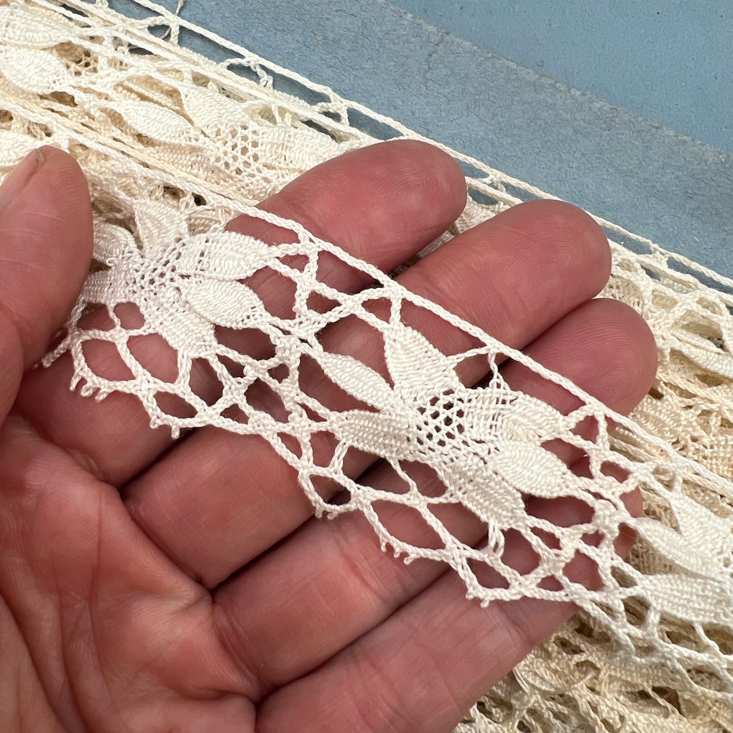 Wholesale Vintage French Lace Trim – 11m – Le Puy-en-Velay Cotton Lace