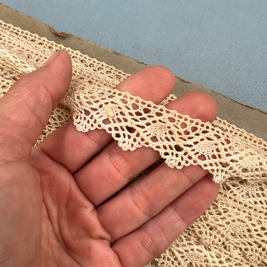 Wholesale Vintage French Lace Trim – 33m – Le Puy-en-Velay Cotton Lace - Bobbins&Needles