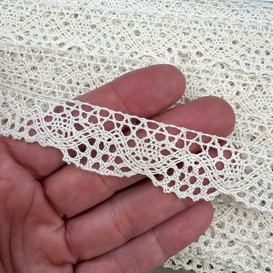 Wholesale Vintage French Lace Trim – 33m – Le Puy-en-Velay Cotton Lace - Bobbins&Needles