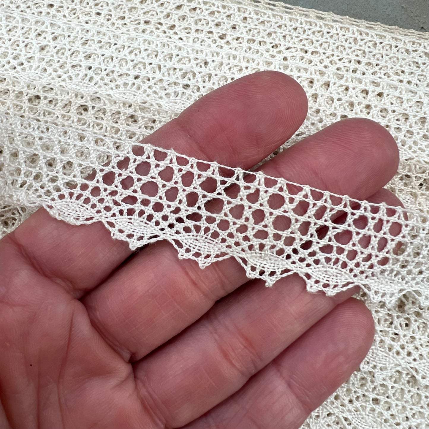 Wholesale Vintage French Lace Trim – 80m – Le Puy-en-Velay Cotton Lace