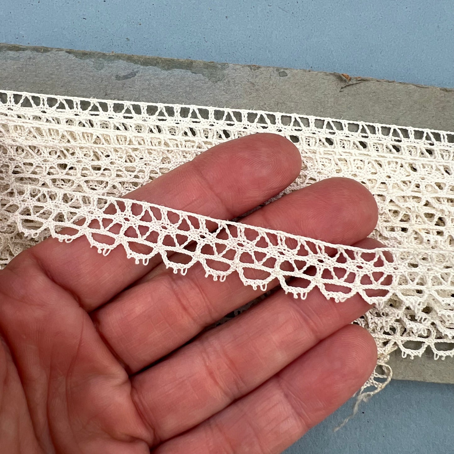 Wholesale Vintage French Lace Trim – 14m – Le Puy-en-Velay Cotton Lace