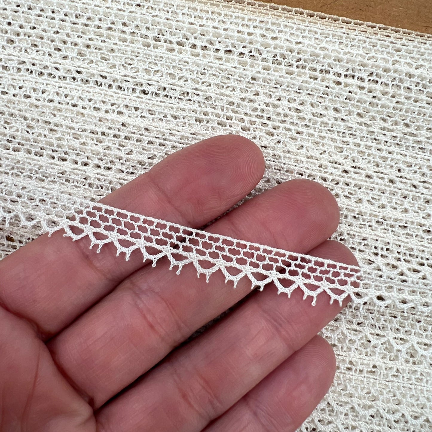 Wholesale Vintage French Lace Trim – 38m – Le Puy-en-Velay Cotton Lace