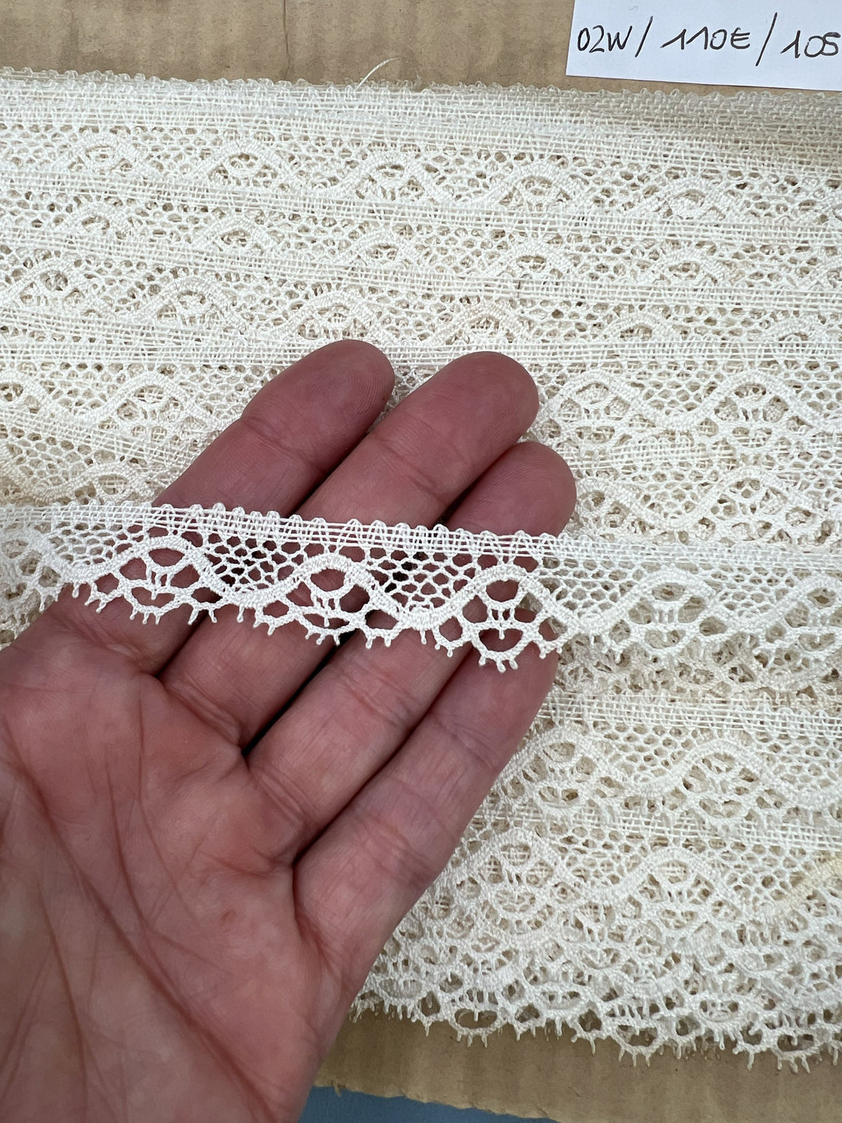 Wholesale Vintage French Lace Trim – 105 m – Le Puy-en-Velay Cotton Lace