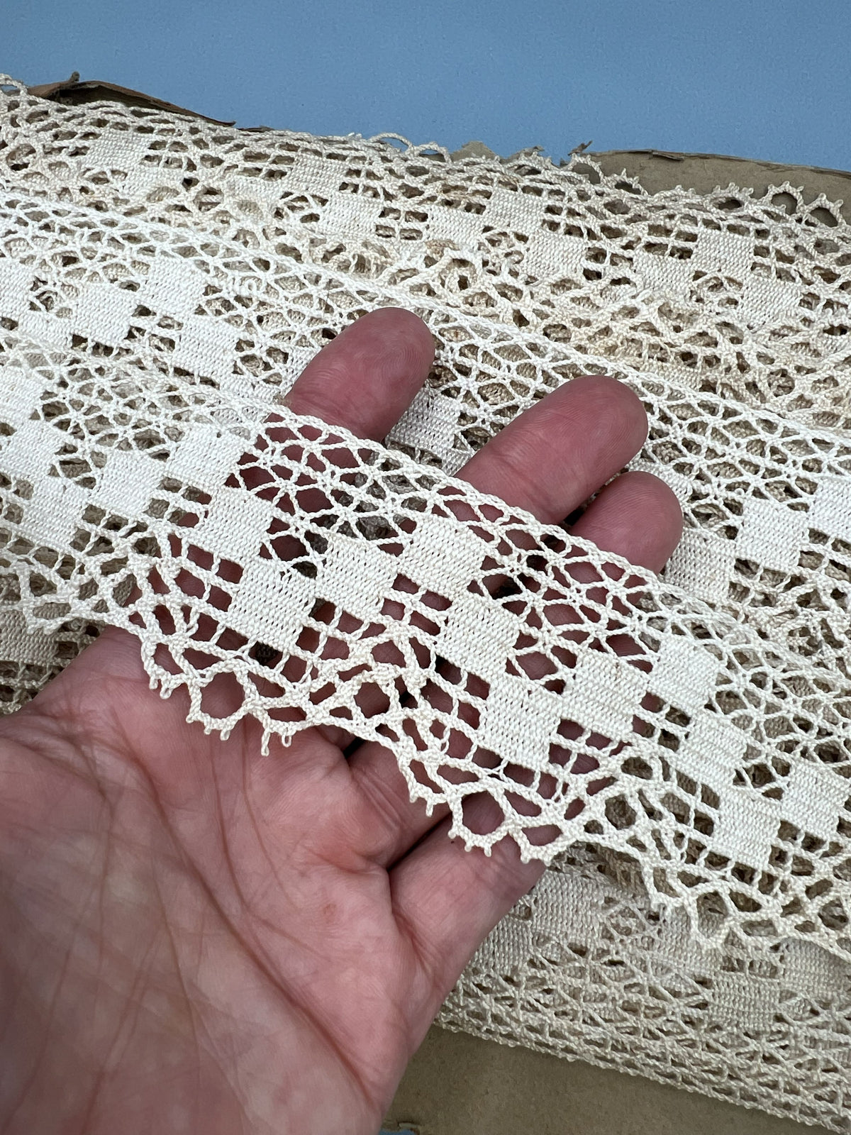 Wholesale Vintage French Lace Trim – 30m – Le Puy-en-Velay Cotton Lace