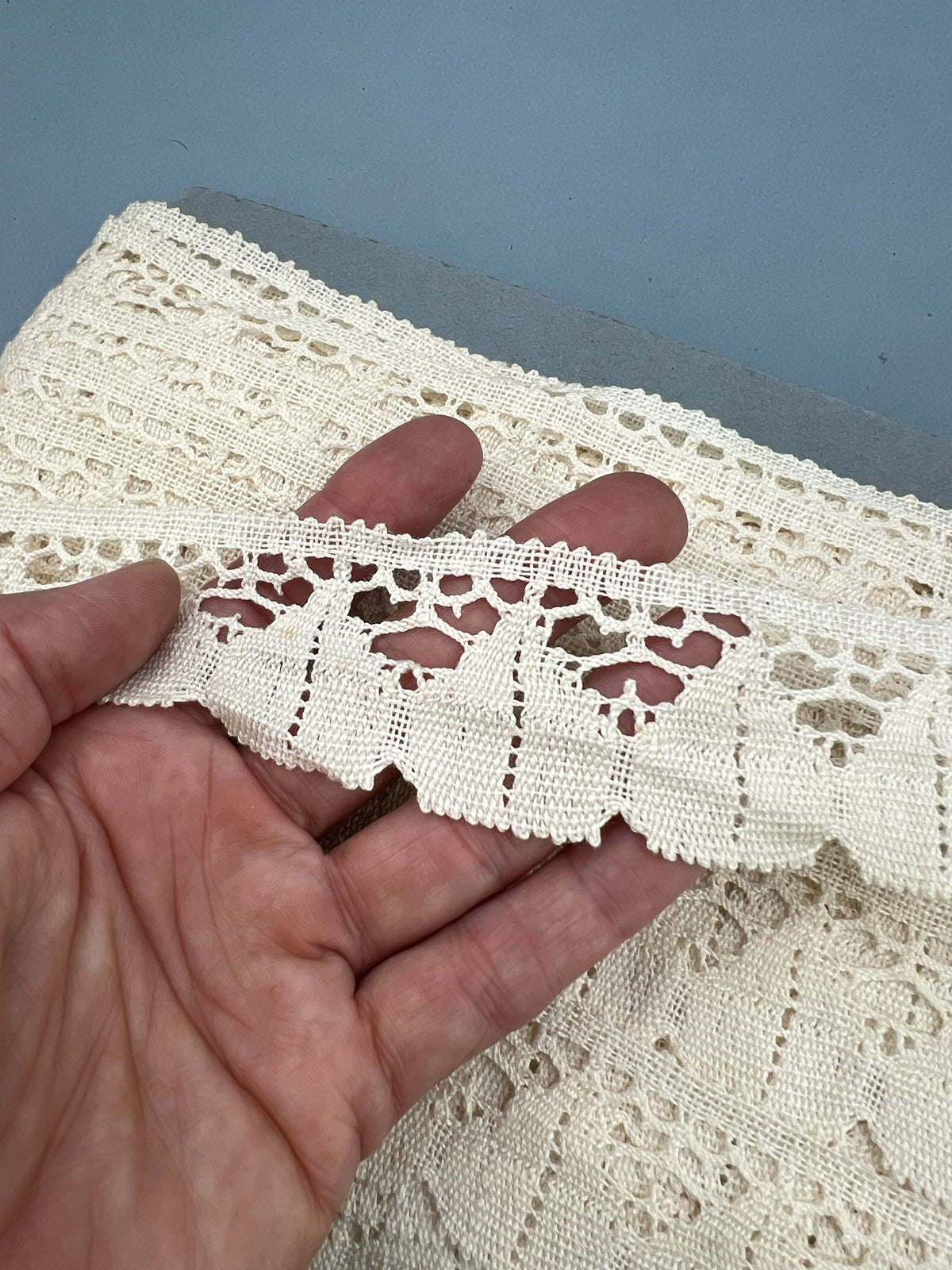 Wholesale Vintage French Lace Trim – 31m – Le Puy-en-Velay Cotton Lace