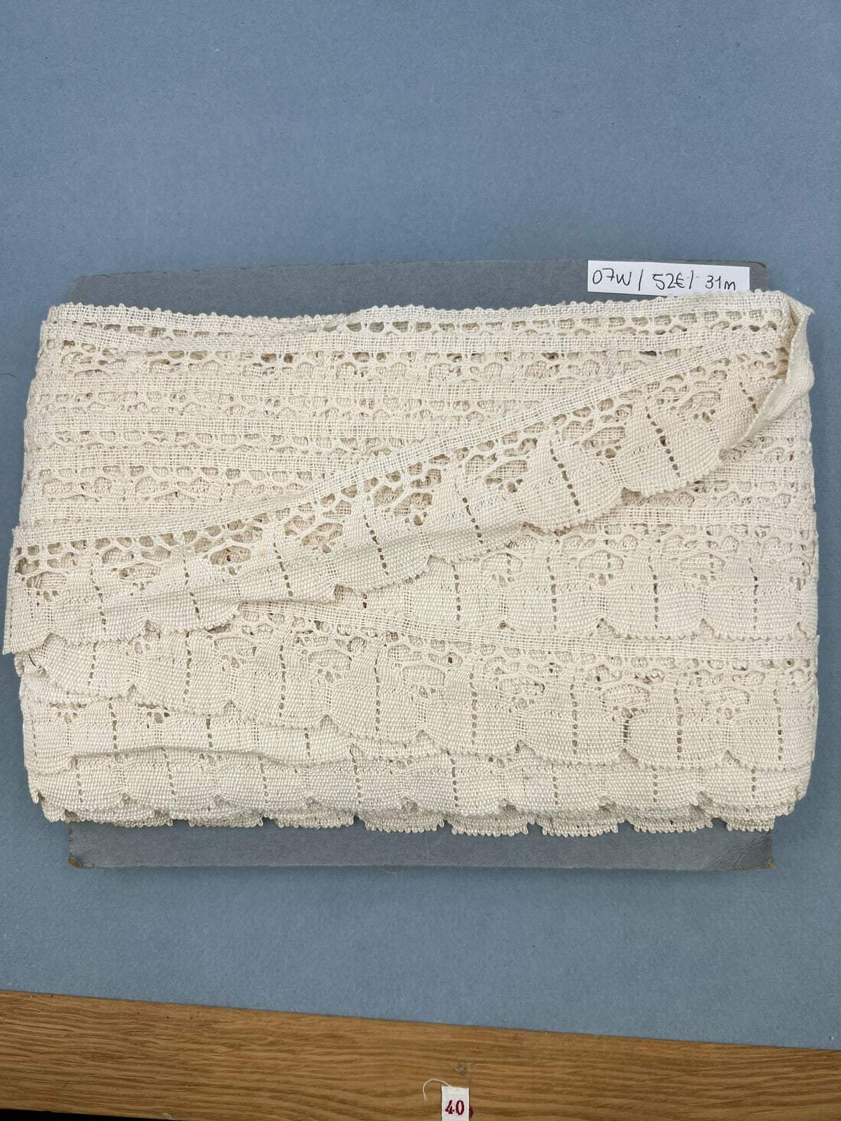 Wholesale Vintage French Lace Trim – 31m – Le Puy-en-Velay Cotton Lace