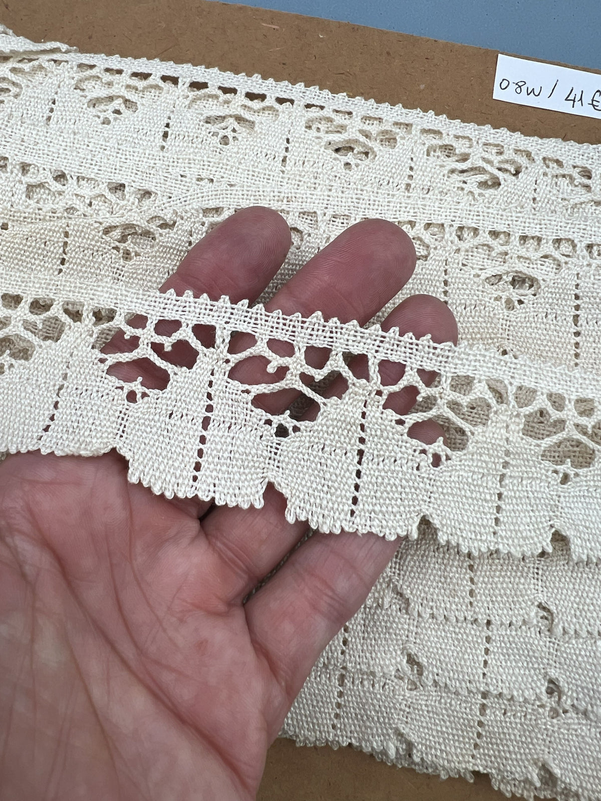 Wholesale Vintage French Lace Trim – 24m – Le Puy-en-Velay Cotton Lace