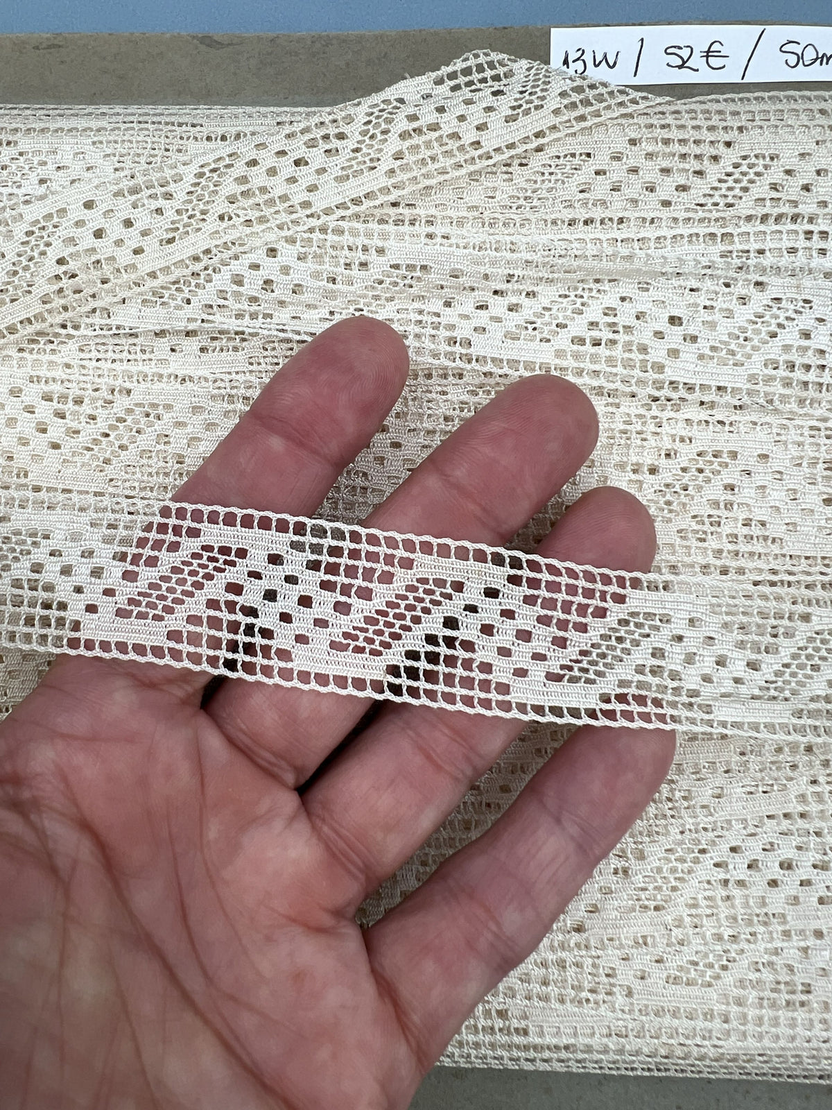 Wholesale Vintage French Lace Trim – 50m – Le Puy-en-Velay Cotton Lace