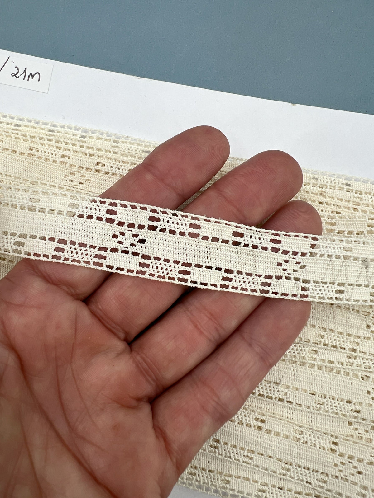 Wholesale Vintage French Lace Trim – 21m – Le Puy-en-Velay Cotton Lace