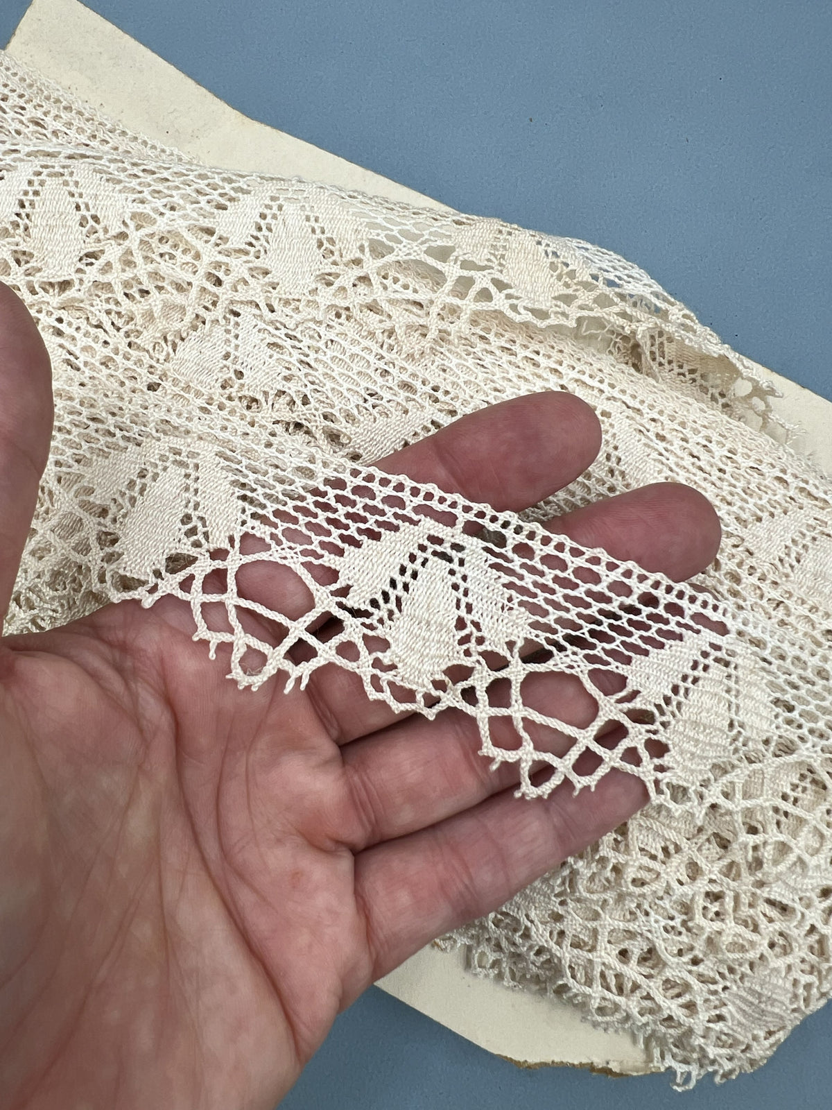 Wholesale Vintage French Lace Trim – 33m – Le Puy-en-Velay Cotton Lace