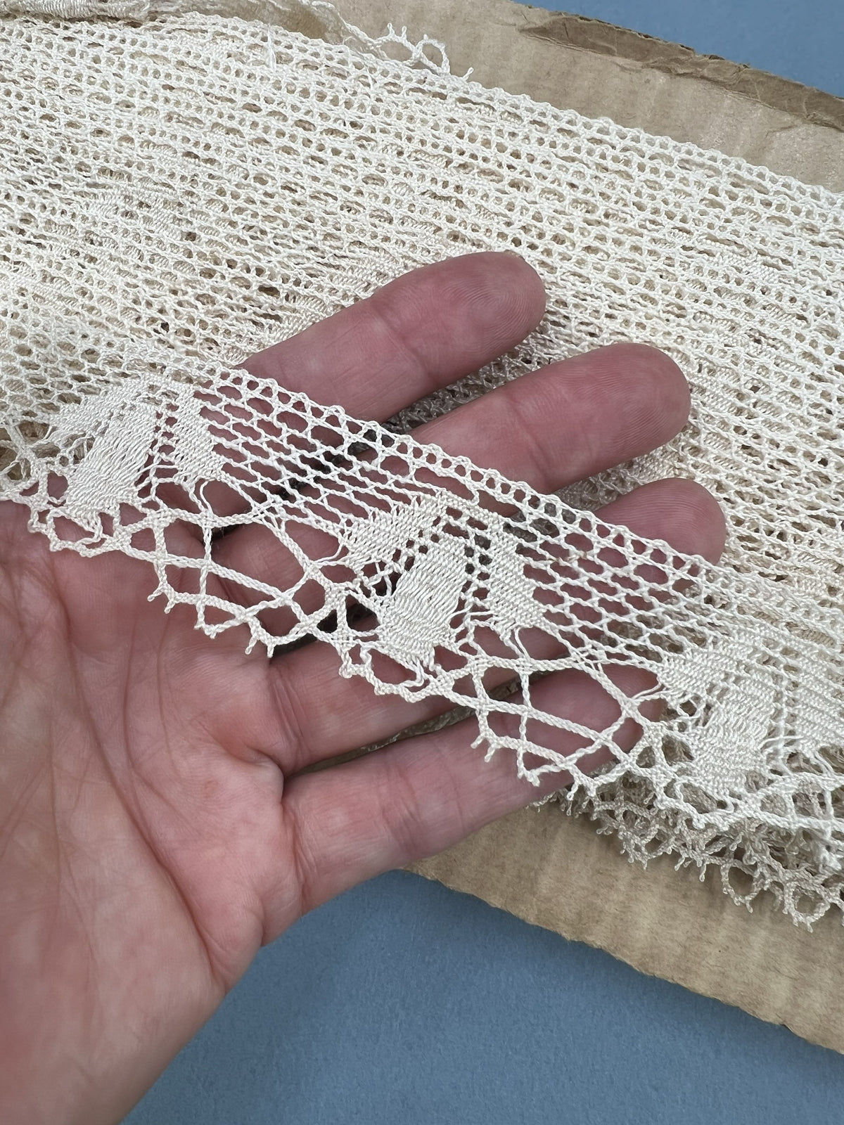 Wholesale Vintage French Lace Trim – 33m – Le Puy-en-Velay Cotton Lace