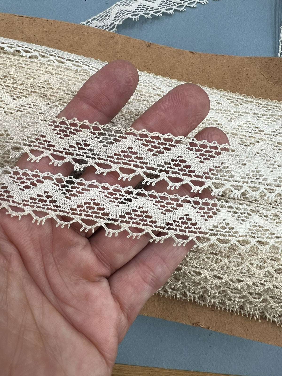 Wholesale Vintage French Lace Trim – 76m – Le Puy-en-Velay Cotton Lace