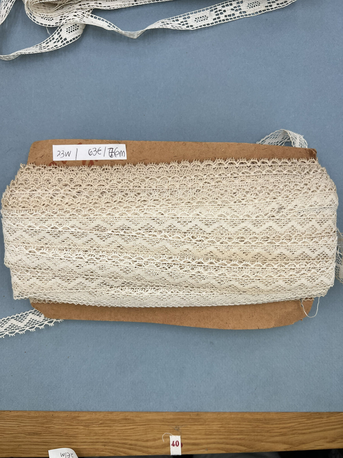 Wholesale Vintage French Lace Trim – 76m – Le Puy-en-Velay Cotton Lace
