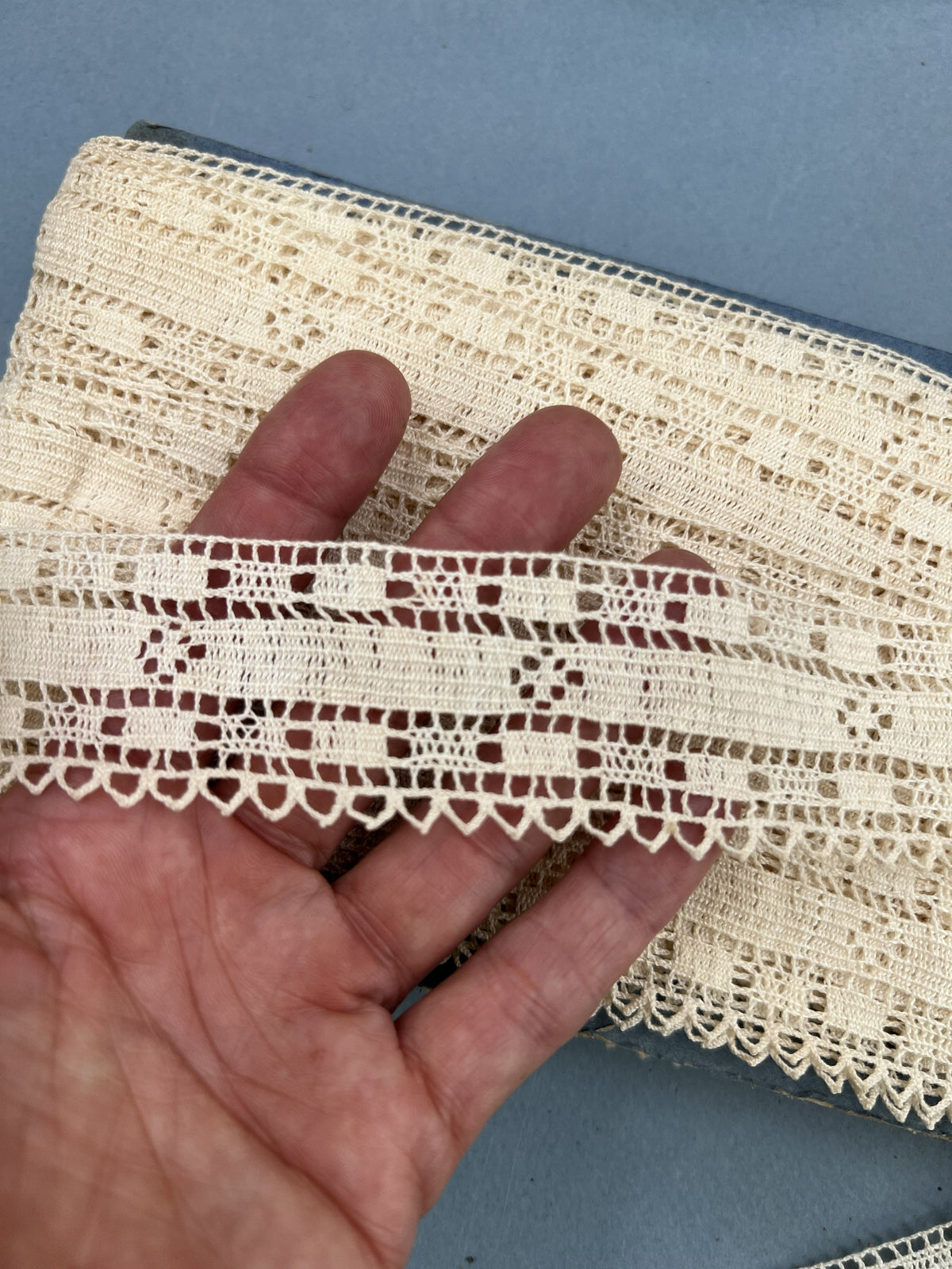 Wholesale Vintage French Lace Trim – 21m – Le Puy-en-Velay Cotton Lace