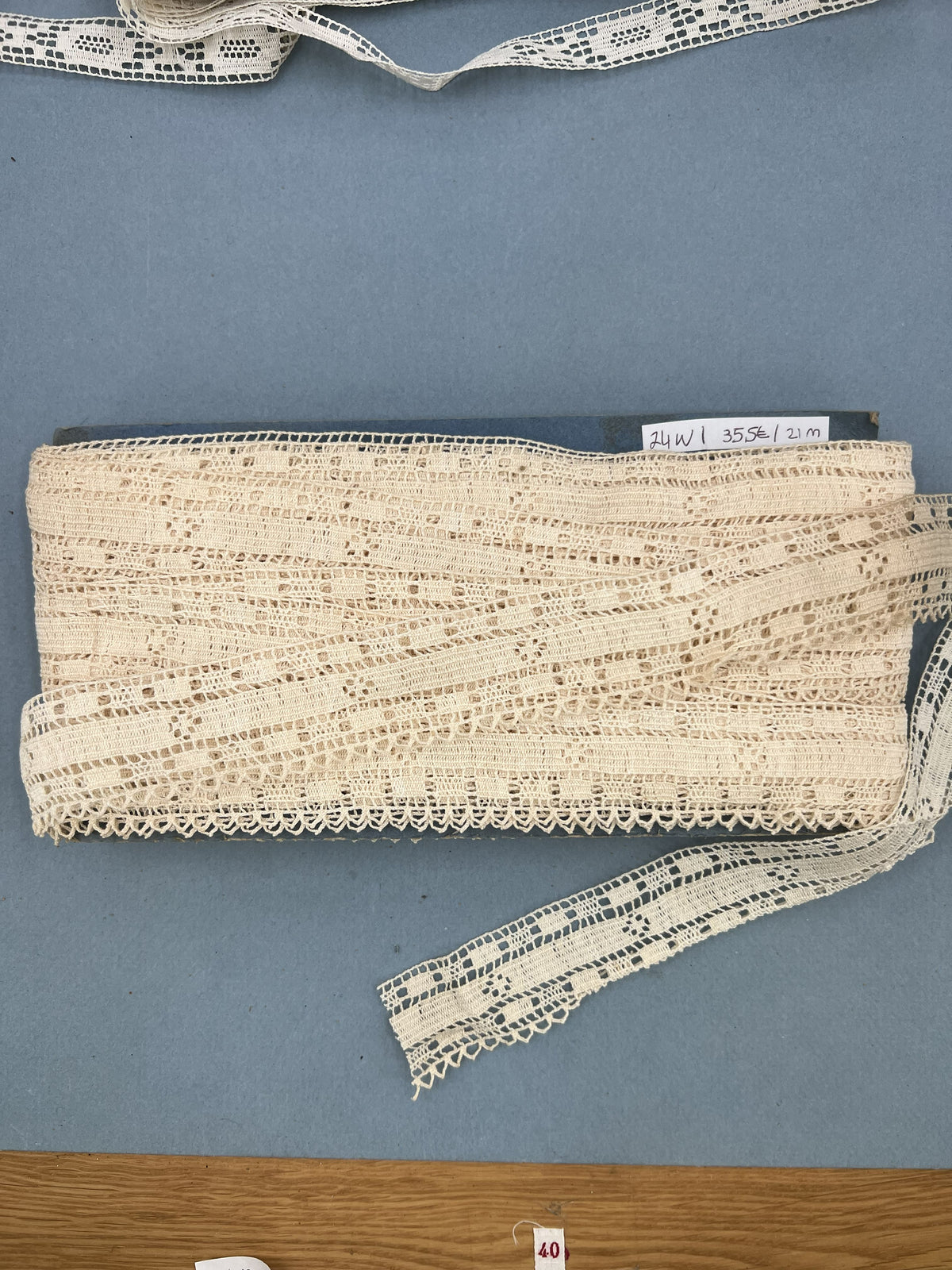 Wholesale Vintage French Lace Trim – 21m – Le Puy-en-Velay Cotton Lace