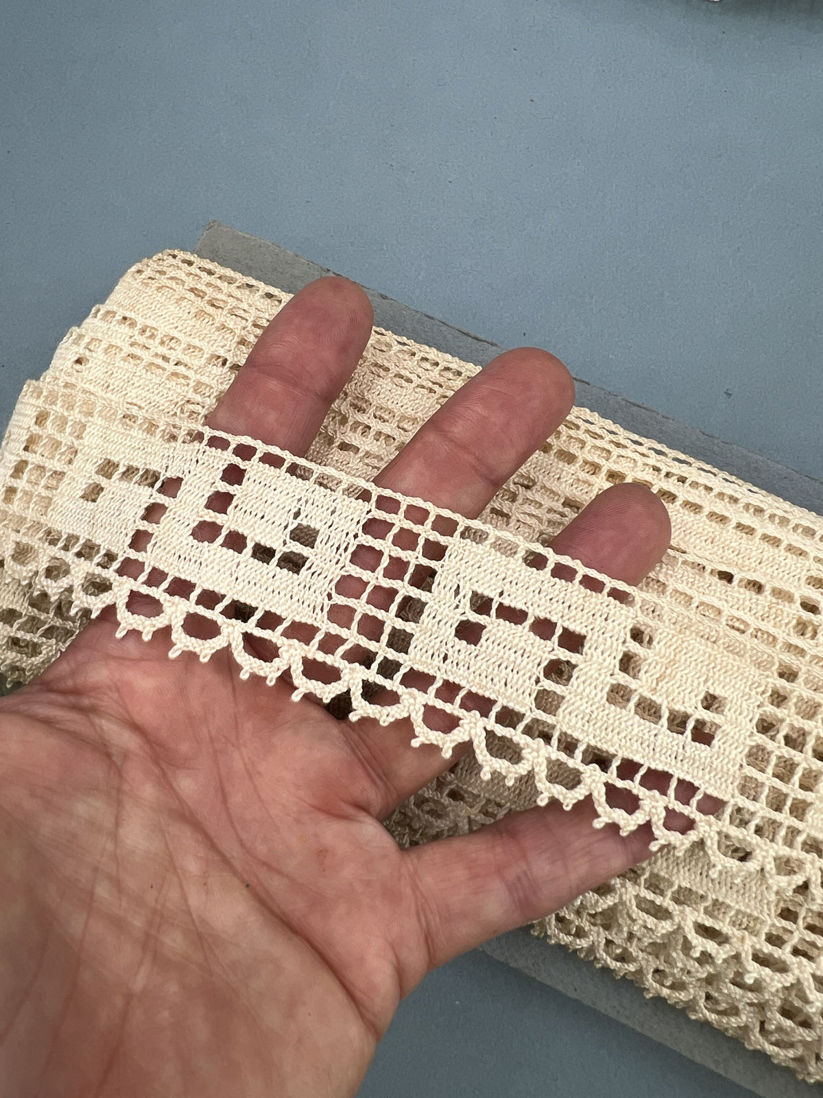 Wholesale Vintage French Lace Trim – 21m – Le Puy-en-Velay Cotton Lace