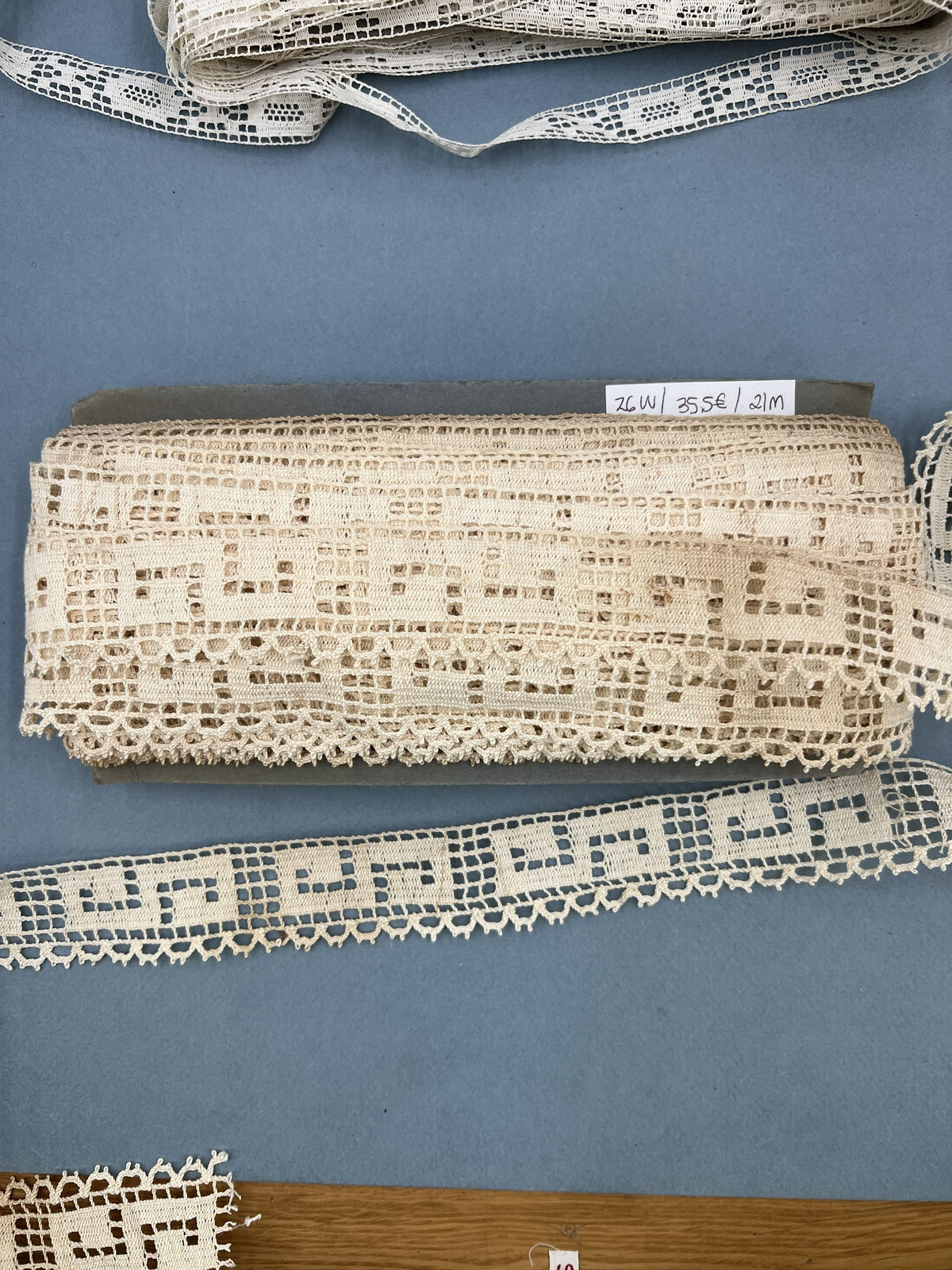 Wholesale Vintage French Lace Trim – 21m – Le Puy-en-Velay Cotton Lace