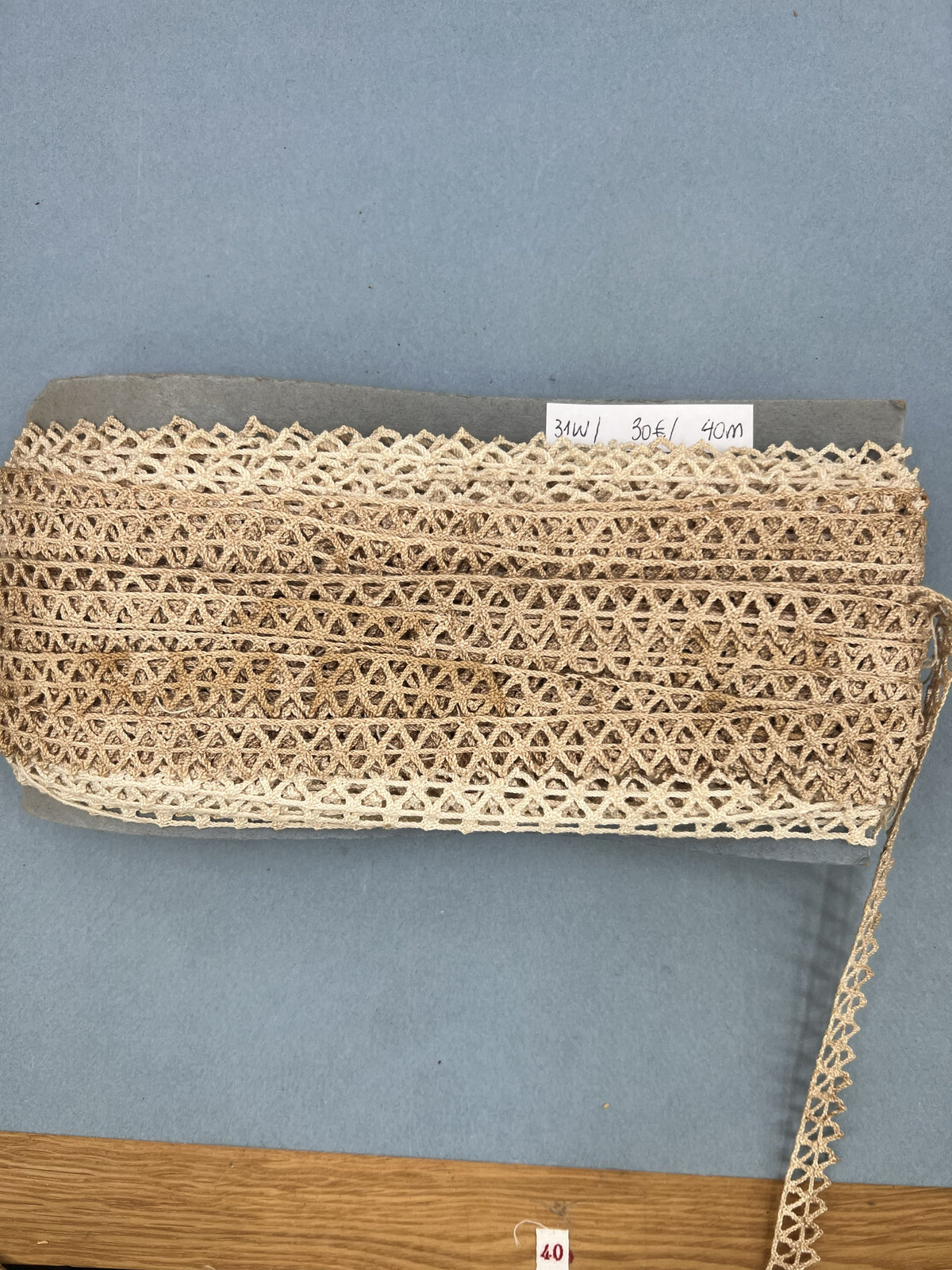 Wholesale Vintage French Lace Trim – 40m – Le Puy-en-Velay Cotton Lace