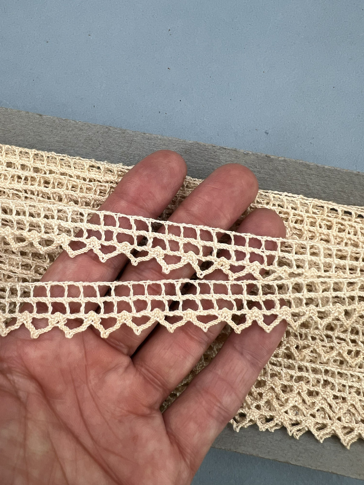 Wholesale Vintage French Lace Trim – 33m – Le Puy-en-Velay Cotton Lace